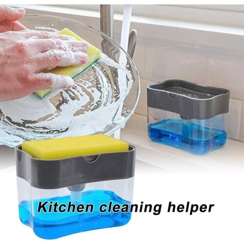 Dish Soap Dispenser for Kitchen,liquid Soap Dispenser,kitchen Soap Dispenser with Sponge Holder,sponge Caddy,soap Pump Dispenser