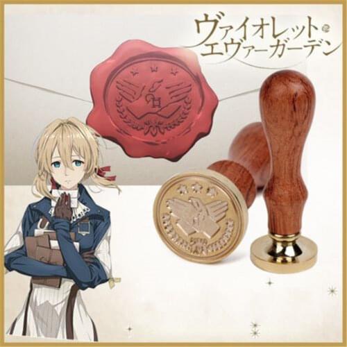 Anime Violet Evergarden Cosplay Wax Seal Letter Spoon Candles Set With Gift Box Props New