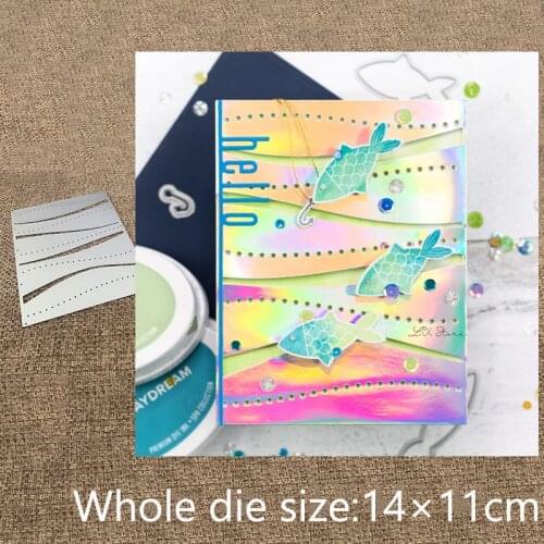 New Design Craft Metal stencil mold Cutting Dies Wavy Cover Plate decoration scrapbook die cuts Album Paper Card Craft Embossing