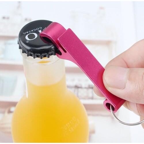 Wholesale Portable Beer Bottle Opener Keychain Mini Pocket Aluminum Alloy Beverage Beer Bottle Opener Wedding Party Favor Gifts