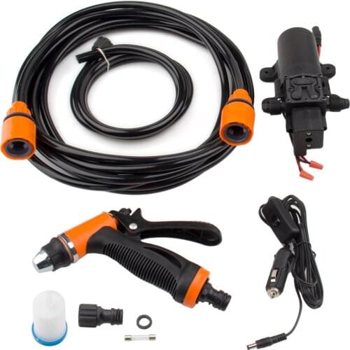 Portable 12V Jet Spray Car Wash Washer Gun High Pressure Electric Water Pump Kit