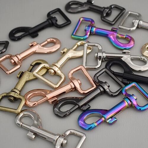 100pcs/lot Swivel Lobster Clasps metal dog slasp hook buckle durable hardware for 25mm webbing diy dog leash parts top quality