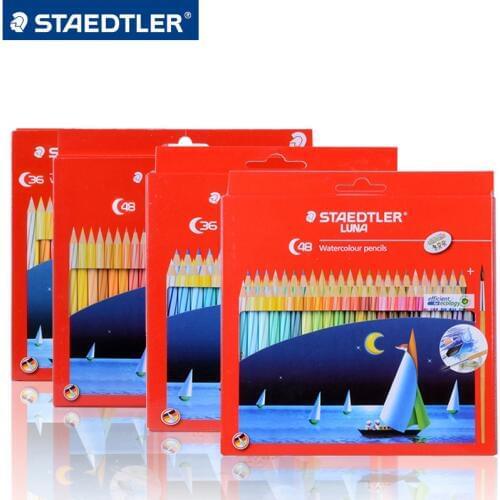 Staedtler LUNA Colored Pencils Watercolor 12/24/36/48 Colors Set Professional Drawing Pencils