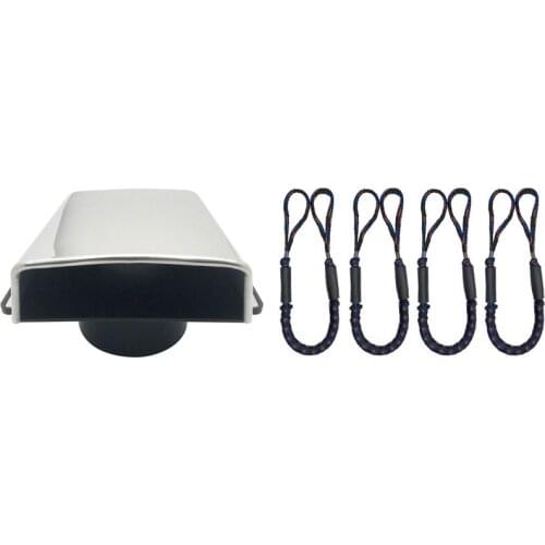 4Pcs Boating Ropes Boat Mooring Rope & 1x Vent with Nylon Base Marine Stainless Steel 304 Top for Boat Yacht Accessories