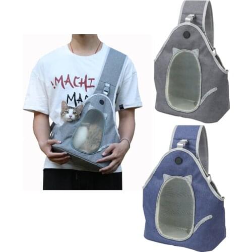 Sling Pet Carrier Bag Breathable Dogs Cat Chest Sling Backpack for Outdoor Sport Walking Pets Carrier Shoulder Bag Small Dog Cat