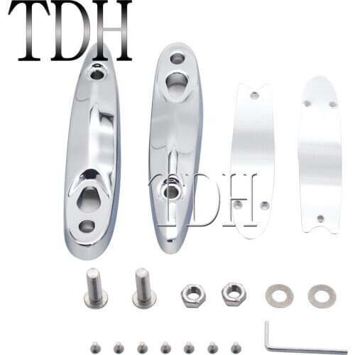 For Harley Chrome Aluminum Rear Turn Signal Relocation Kit Extension Indicator 13cm Bracket Street Glide Fat Bob FLSL FXBB FXLR