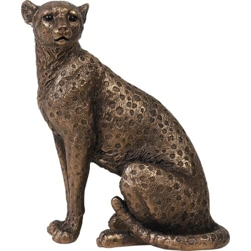 Vintage Panther Statue European Animal Figurine Leopard Sculpture Home Office Decoration Living Room Decor Accessories