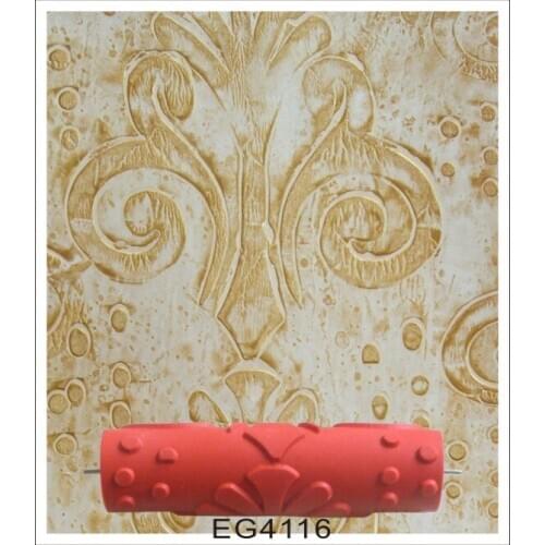 10 inch blue rubber roller wall decoration painting roller 10" DIY decorative wall paint roller without hand grip EG4116