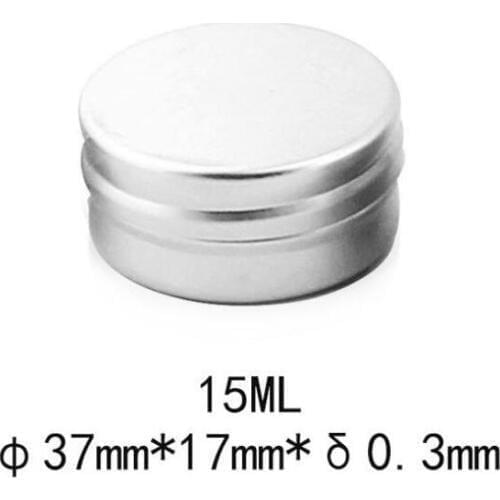 15 20ml Aluminum Cosmetic Storage Jars Exquisite Hair Wax Packaging Box Empty Cream Container Travel Bottle Skin Care 50pcs