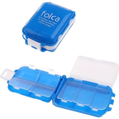 2pcs 8 Compartments Plastic Pill Case Dispenser Medicine Storage Box Organizer Holder