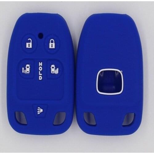 2PC silicone motor key cover case Protector bag For Honda NBOX Custom/NBOX PLUS /NONE/N Wagon 5 Button Smart Key Case