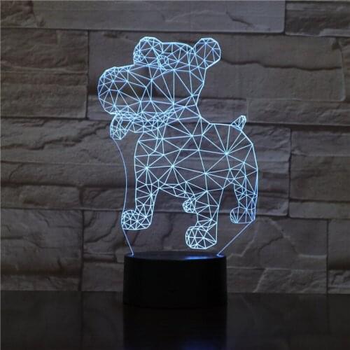 3D Rottweiler Dog Lights Animal Lamp Desk USB LED Night Lights Kids Gift Touch Sensor Night Lamp for Bedside Decoration