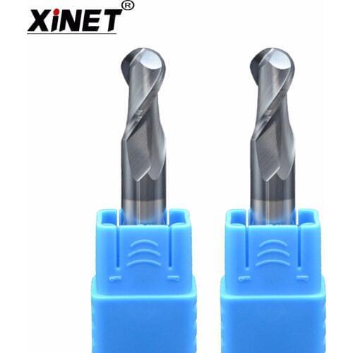 45HRC 2 flute ball milling cutter spherical tungsten carbide cutter blade knife semicircle ball cutter coating steel
