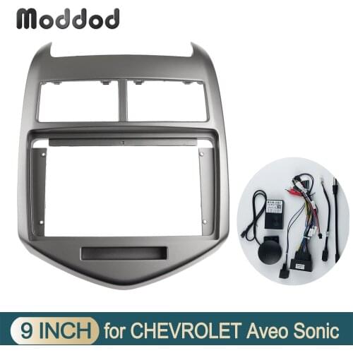 9 Inch Car Fascia for CHEVROLET AVEO 2011 2 Din GPS DVD Player Refitting Dash Mount Install Kit Installation Dashboard Frame
