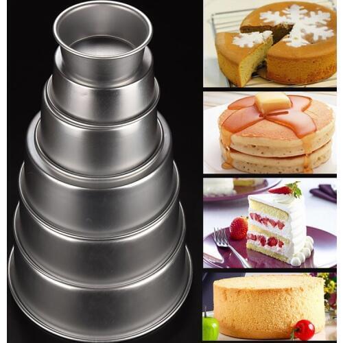 8 Sizes Nonstick Bottom Pan Bakeware Round Cake Baking Mould 2 4 5 6 7 8 9 10 inch New Aluminum Alloy Cake Mold One for sale