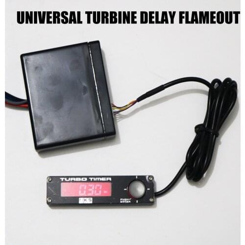 Car Universal Delayer Set With Digital Display Turbo Timer Turn Off Delay Lightweight Time Delayer Extinguisher Red-ray Parts