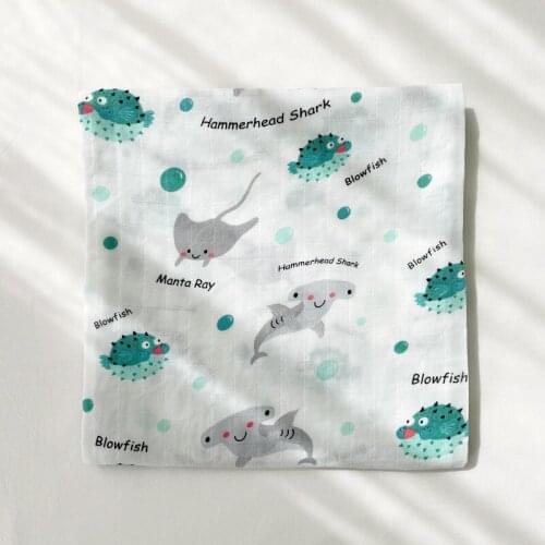 Bamboo Cotton Muslin Swaddle Blankets Soft Breathable Bath Towel Wrap Baby Swaddle