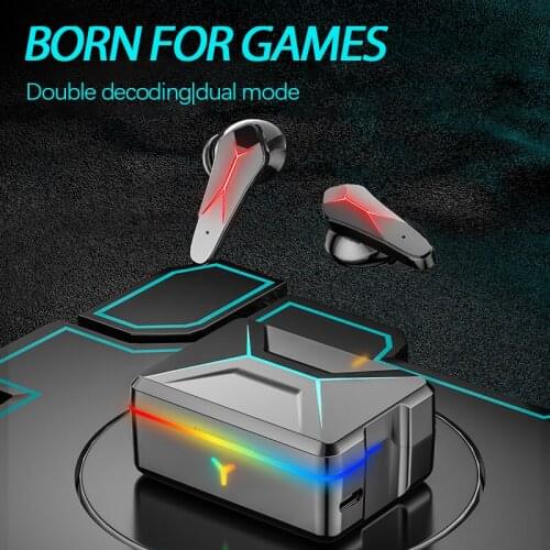 Wireless Bluetooth-compatible Noise Reduction Headphone TWS Gaming Headset Stereo Bass With Mic Sport Running Earphone