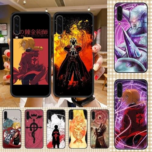 Anime Fullmetal Alchemist Phone case For Samsung Galaxy A 3 5 7 8 10 20 21 30 40 50 51 70 71 E S 2016 2018 4G black painting