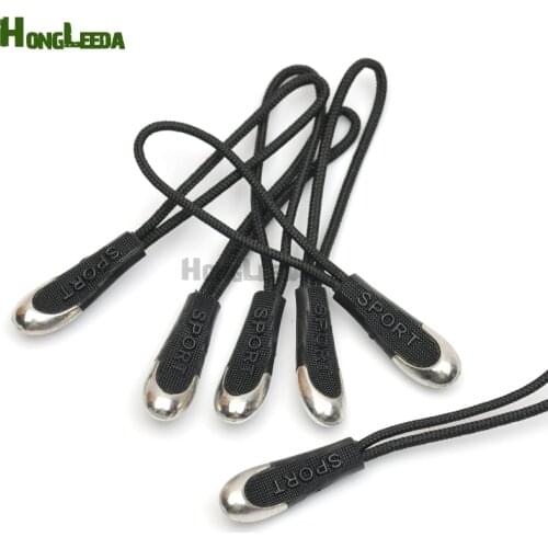 DIY 100pcs slip-resistant zipper puller fashion black plastic / nickle metal apparel luggage bag sportwear free shipping 003