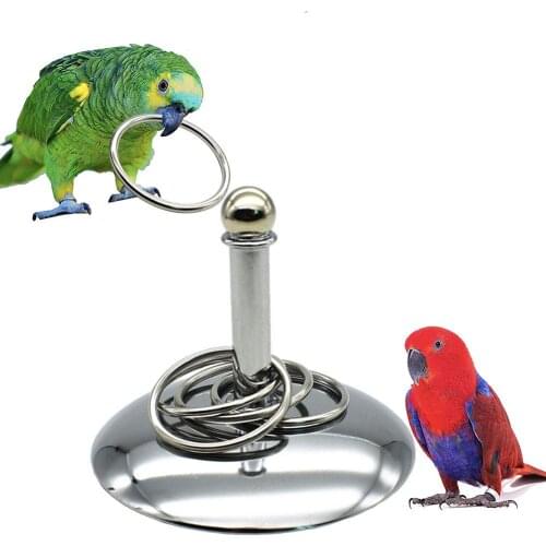 Bird Toys Bird Trick Tabletop Toys Training Basketball Stacking Ring Toys Sets Parrot Chew Ball Foraging Toys Parrot Training