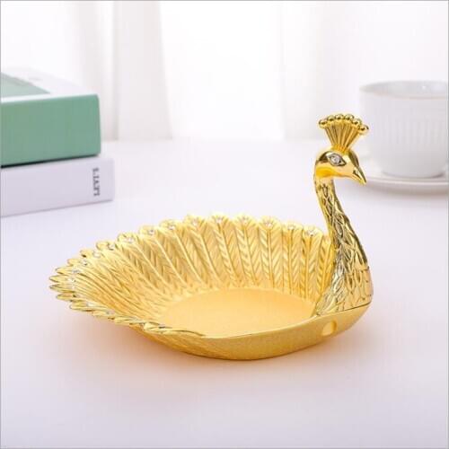 Creative Design Golden Metal Dessert Plate Assiette Plastique Fruitschaal For Dinner Table Decoration SG115