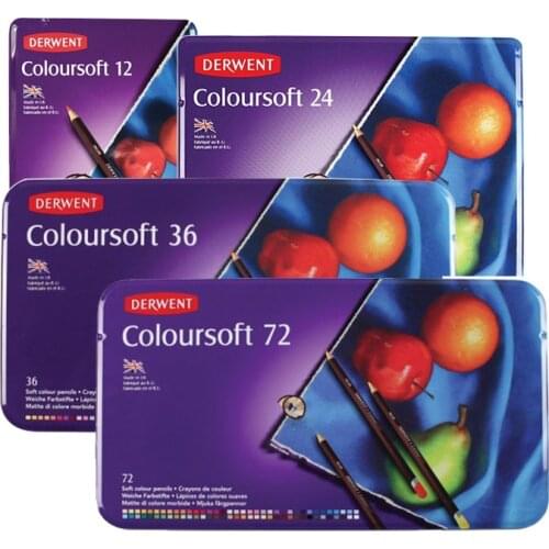 Derwent Soft Color Lead Colour Soft Oil Silky Color Pencil 24 Color 36 Color 48 Color Wooden Box 72 Color Iron Box Set