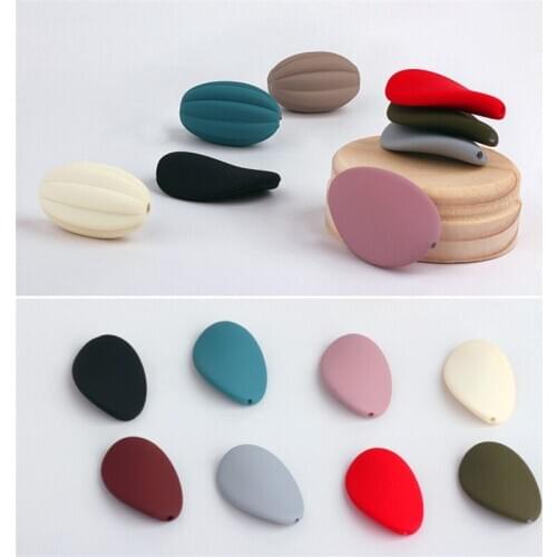 Wholesale 60pcs/Lot Chunky Watermelon Shape Rubber Acrylic Jewelry Beads Colorful Waves DIY jewelry Findings Plastic Beads