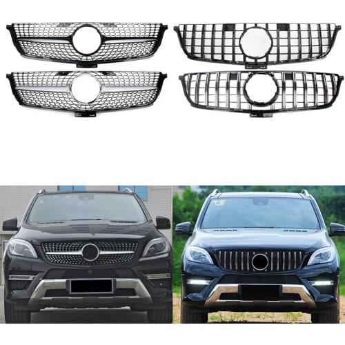 Front Bumper Racing Grill Billet Grille Cover For Mercedes-Benz W166 ML-Class 2012-2015 Diamond GT