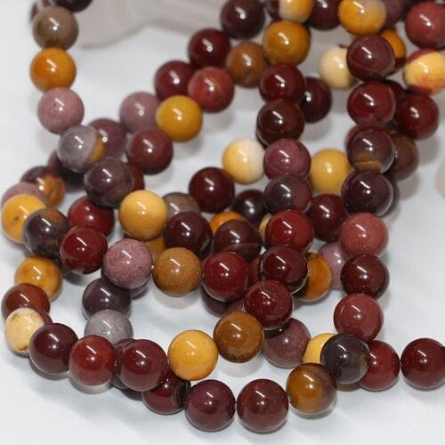Natural mookaite rainbow stone 4mm 6mm 8mm 10mm 12mm round per loose accessories beads diy jewelry making 15inch B111