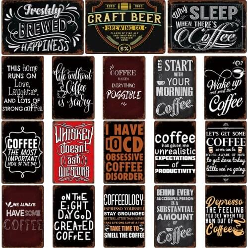 Rusty Metal Tin Sign Home Decor Tavern Letters Slogan Vintage Plate Hanging Poster for Wall Decor