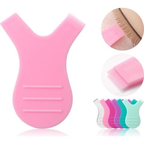 HOT 10 Pcs/Pack Reuseable Plastic Eyelash Brush Clean Y Shape Grafted Eyelashes Brushes women Makeup Mascara Tools