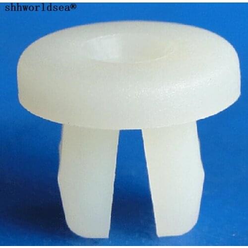 Shhworldsea car plastic auto fasteners headlight door to radiator grille nut #6 or #8 screw size for GM 1355003 for buick