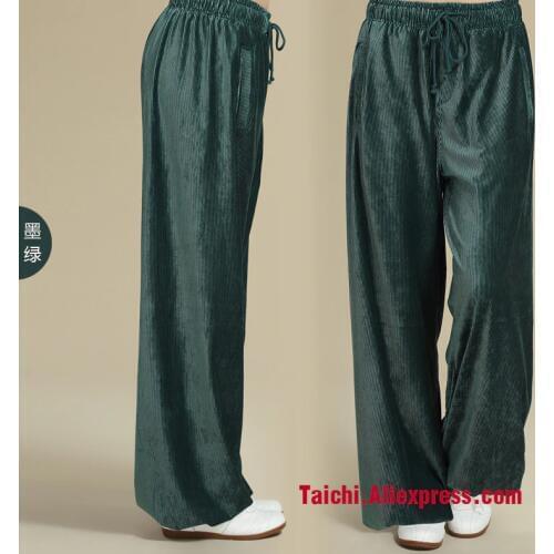 Chinese men and women practicing Tai Chi pants corduroy pants Home Furnishing drawstring Yoga leisure sports pants