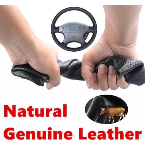 Hand stitched Genuine Calfskin Leather Car Steering Wheel Cover for Honda CRV CR-V Accord 6 Odyssey Prelude Civic Acura CL MDX