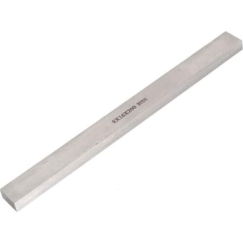 HSS Lathe Tool Bit 8mm Width 200mm Long , High Speed Steel Rectangular Fly Cutter Mill Blank, 1pcs