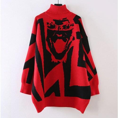 Urifens 2021 Mid-length Turtleneck Pullover Women Loose Knit Casual Inside And Outside Wear Winter New Style Sweater CS4282