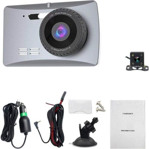 3.6 inch IPS HD 1080P driving recorder front and rear dual lenses support reversing image parking monitoring V6