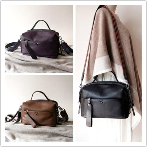 TOP Quality Genuine Leather Women Handbag Luxury Brand Shoulder Bags Black Women Messenger Bag 2019