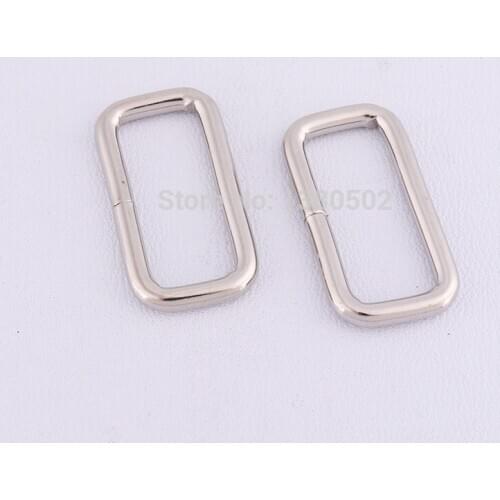 10pcs/lot metal nickel plated color Rectangle shape Buckles and Hooks for bag belts garment