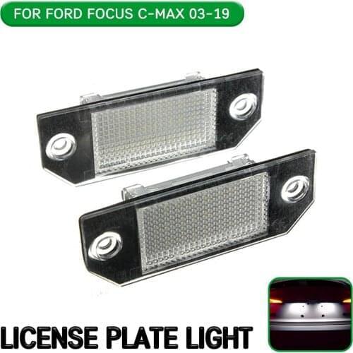 2pc LED License Number Plate Light Lamp For Ford C-MAX I 2003-2019 For Ford Focus MK2 2003-2008
