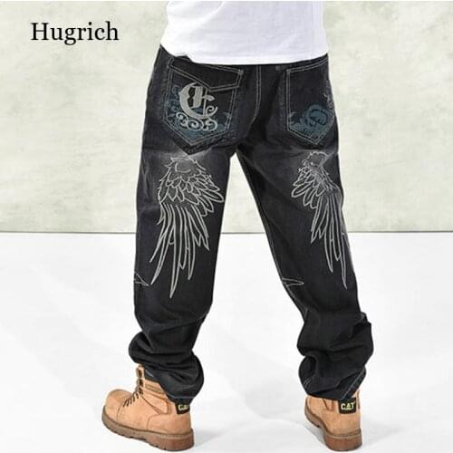 2021 Summer High Quality Chic Mens Baggy Male Casual Denim Straight Pants Fashion Jeans Loose Trousers Streetwear 46 Plus Size
