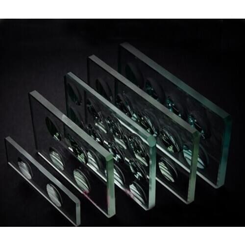 5MM Thickness Circular Concave Cavity Biological Microscope Slide Optical Glass Multiple Wells Optional