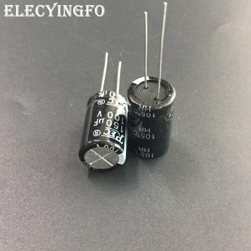5pcs/50pcs 150uF 100V150UF REC HR 12.5x20mm 100V150uF Good quality Aluminum Electrolytic Capacitor