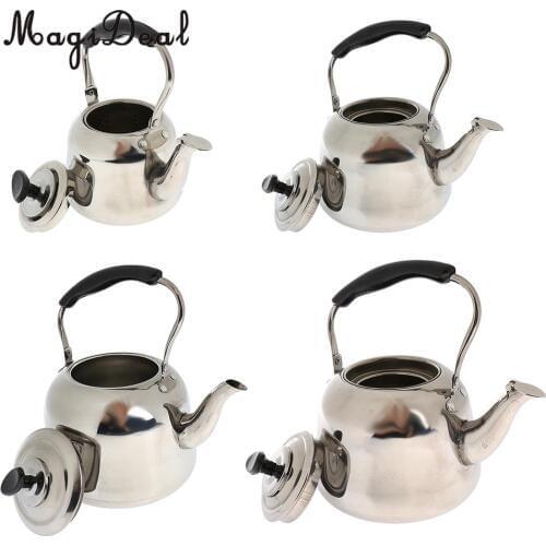 Whistling Kettle Stainless Steel Camping Kitchen Tea Coffee Water Pot 1L - 4L