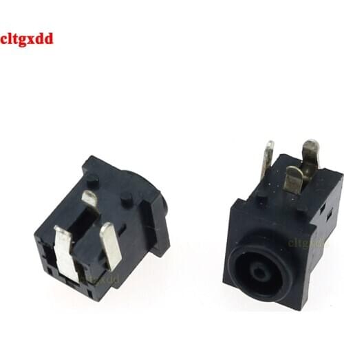 Cltgxdd 10pcs DC 3Pin 5.0*3.0mm DC Power Female Jack with Hole Right Angle 5.0x3.0mm Charging Connector for Sumsang