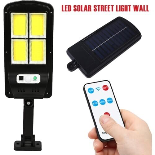 COB Solar Straat Outdoor remote control Light PIR Motion Sensor Waterproof Energy-saving Decoratie Garden Emergency Wall lamp