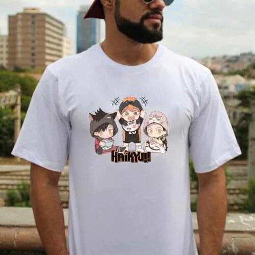 Anime Oya Oya Oya Haikyuu Printed Tshirt Funny Kawaii Cartoon Karasuno Summer Mens Tops Hot Sale New Style Manga Casual Tee