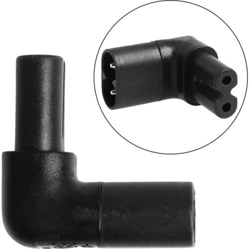 IEC 320 2-Pin C7 Female To C8 Male Right Angled AC Power Adapter Converter L4MB