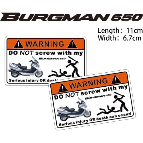 KODASKIN Motorcycle Cheap 2D Creative Warning Sticker Decal for SUZUKI BURGMAN 650
